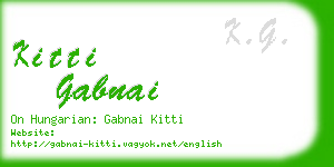 kitti gabnai business card